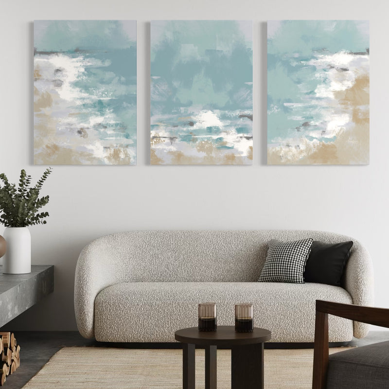 Abstract Canvas Art Ocean Days -  Living Room Wall Art