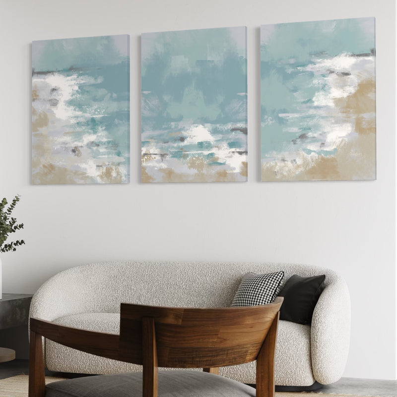 Abstract Canvas Art Ocean Days -  Living Room Wall Art