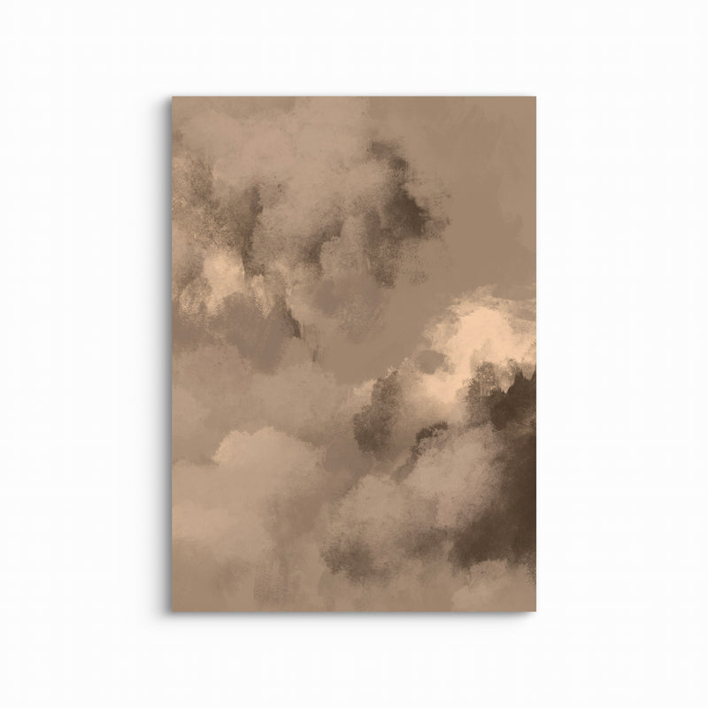 Abstract Canvas Minimalist Art in Taupe -  Modern Art Print