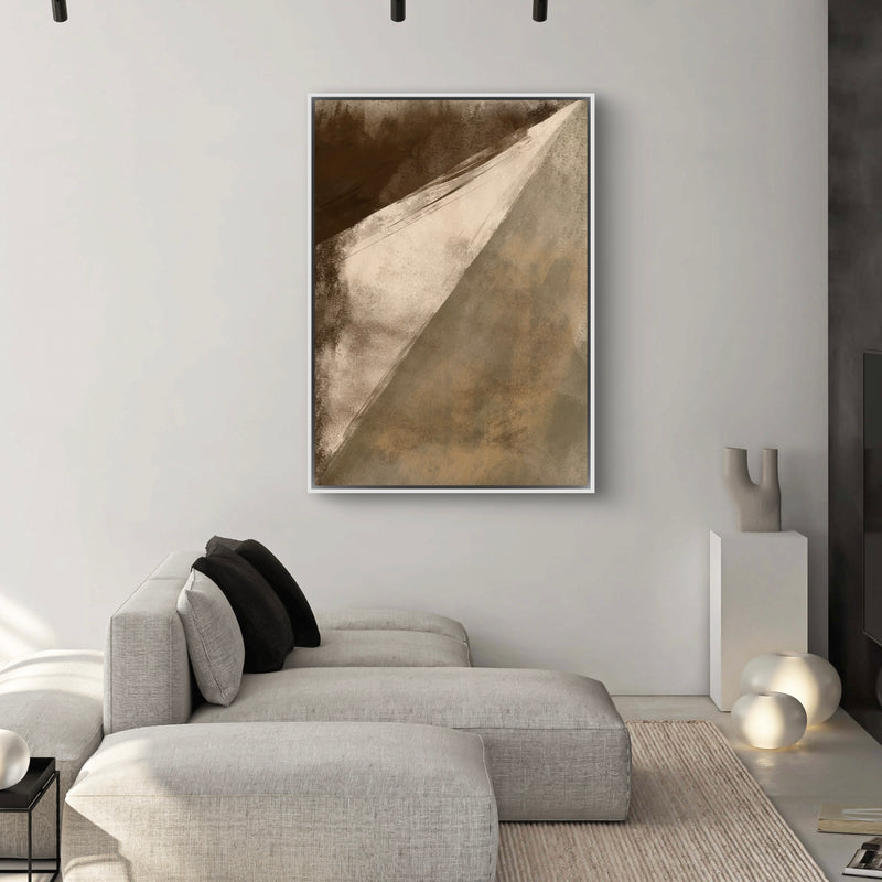 Modern Abstract Framed Canvas Art in Blown - Interior Design Art