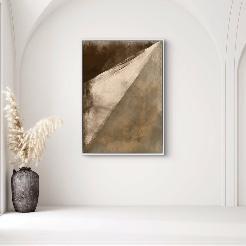 Modern Abstract Framed Canvas Art in Blown - Interior Design Art