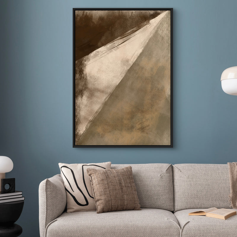 Modern Abstract Framed Canvas Art in Blown - Interior Design Art