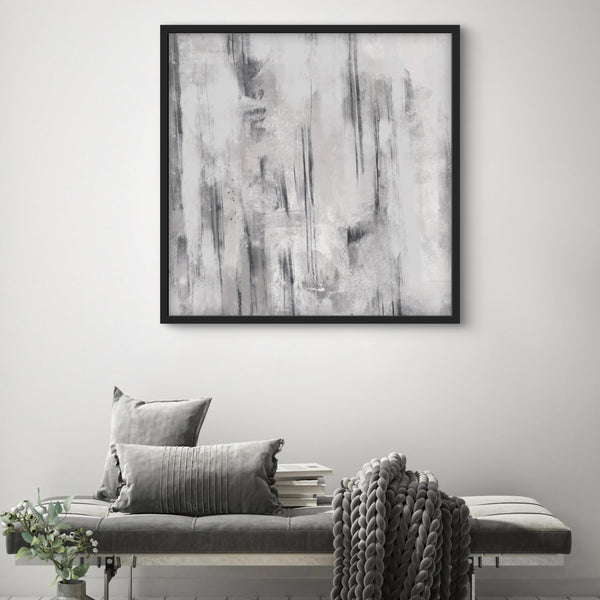 Abstract Art Print Concrete - Framed Canvas Minimalist Home Decor Art