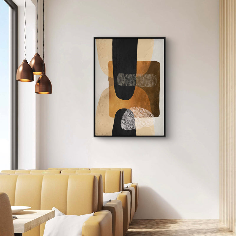 Abstract Framed Canvas Art Noble Silhouette-  Living Room Wall Art