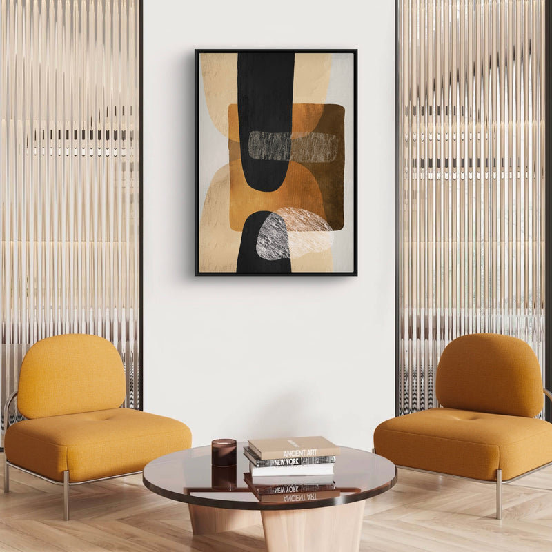 Abstract Framed Canvas Art Noble Silhouette-  Living Room Wall Art