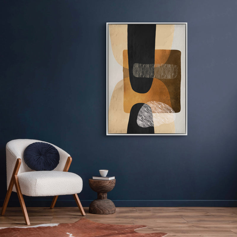 Abstract Framed Canvas Art Noble Silhouette-  Living Room Wall Art