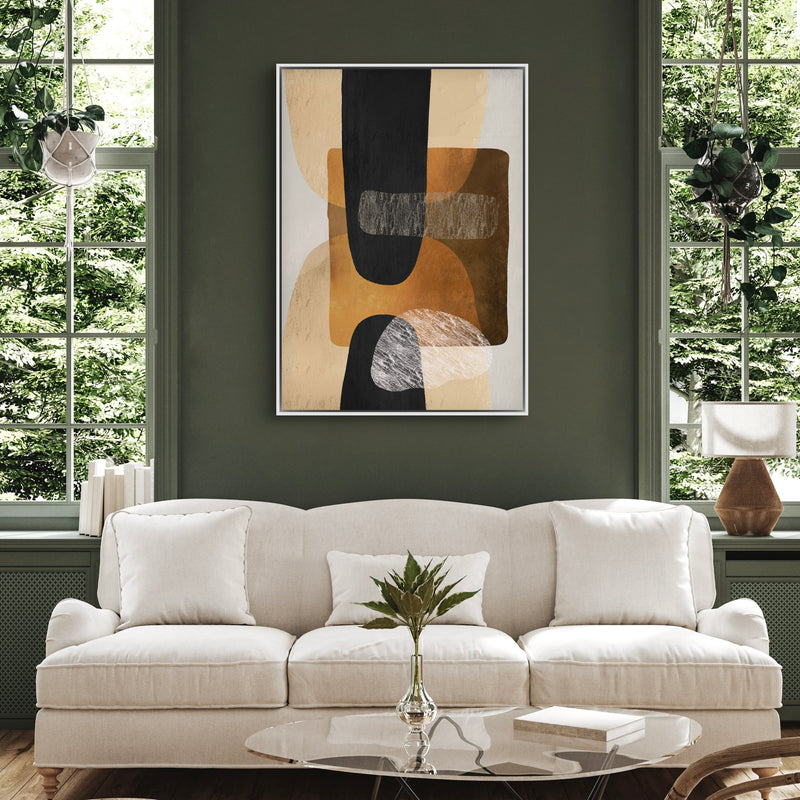 Abstract Framed Canvas Art Noble Silhouette-  Living Room Wall Art