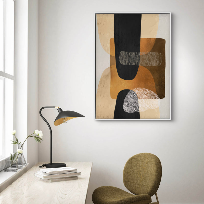 Abstract Framed Canvas Art Noble Silhouette-  Living Room Wall Art
