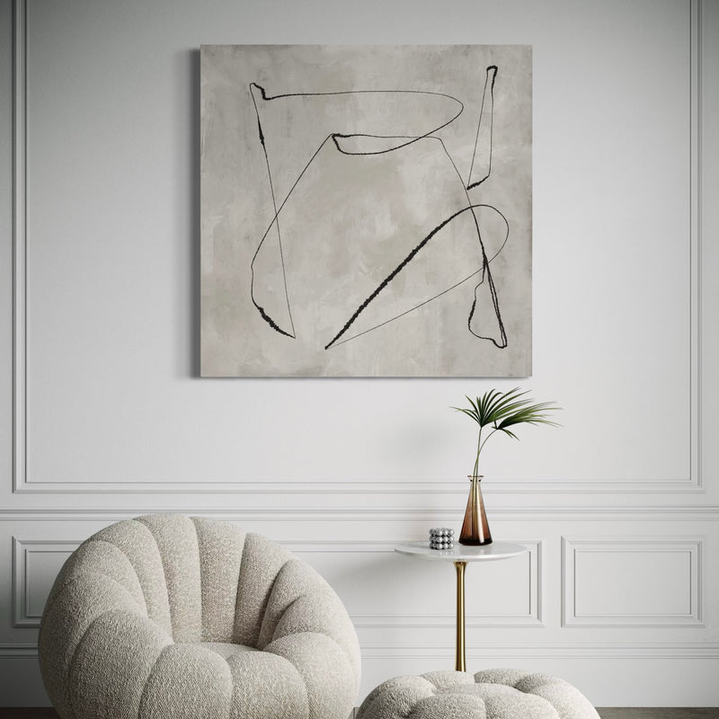 Abstract Framed Canvas Minimalist Art in Noble Silhouette -  Modern Art Print