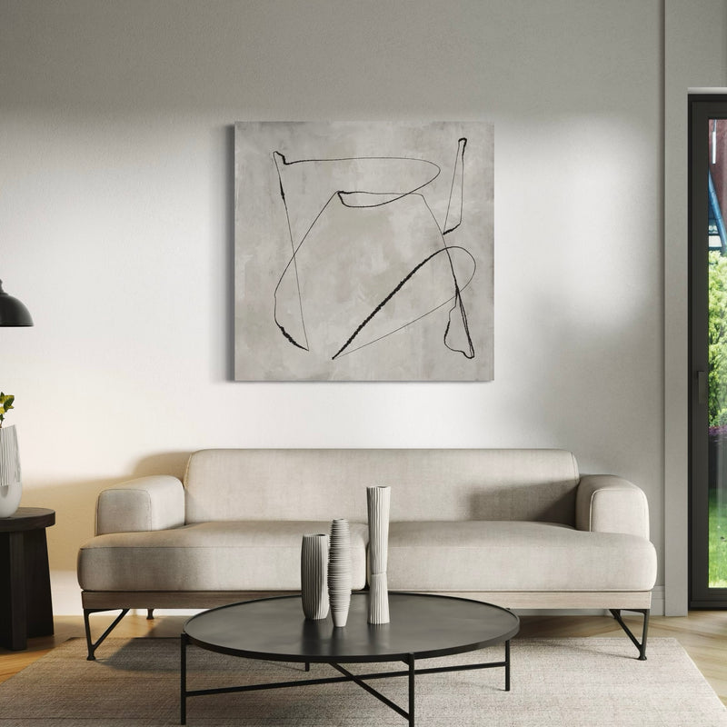 Abstract Framed Canvas Minimalist Art in Noble Silhouette -  Modern Art Print