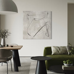 Abstract Framed Canvas Minimalist Art in Noble Silhouette -  Modern Art Print