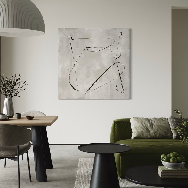 Abstract Framed Canvas Minimalist Art in Noble Silhouette -  Modern Art Print