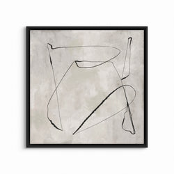 Modern Abstract  Framed Canvas Art Print in Grey  - Gallery Wall Print
