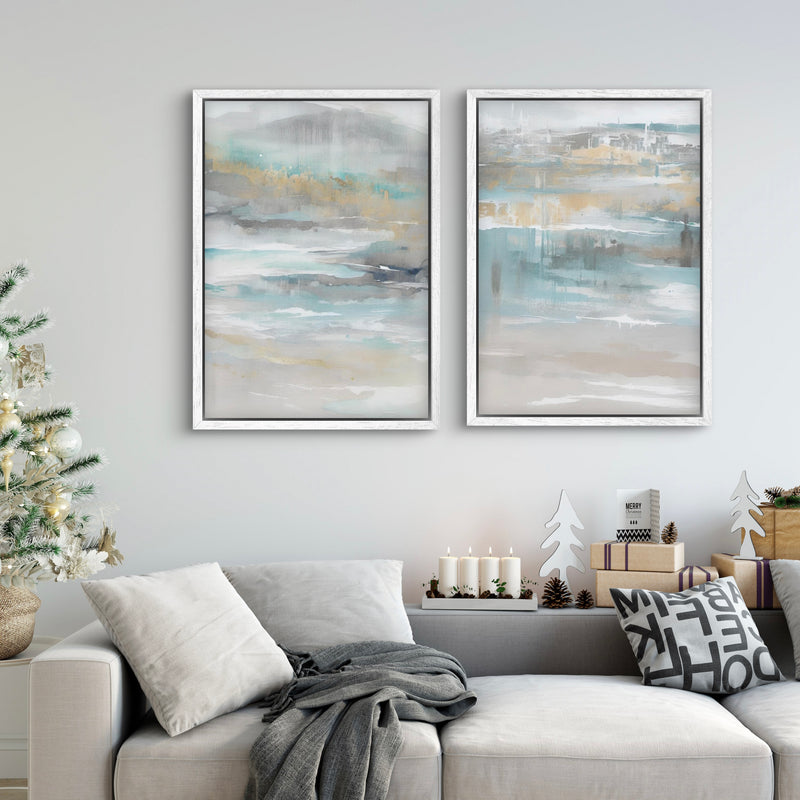 Abstract Art Framed Canvas Print Calm Ocean - Modern Art Print