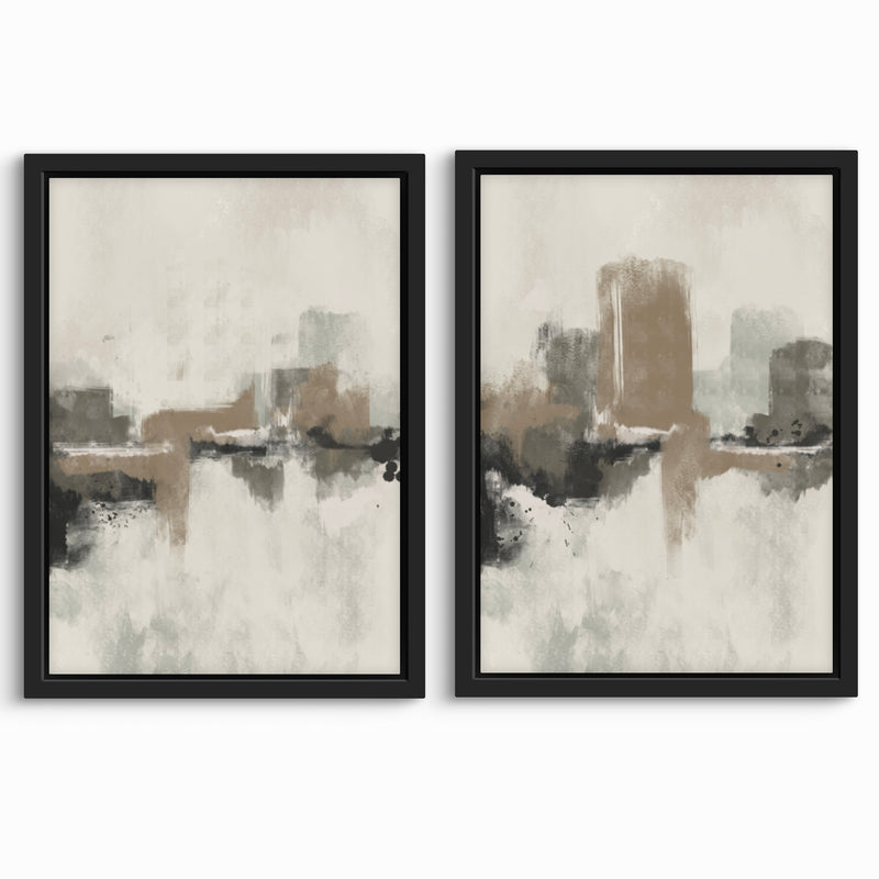 Abstract Art Framed Canvas Print Dubrovnik - Modern Interior Design