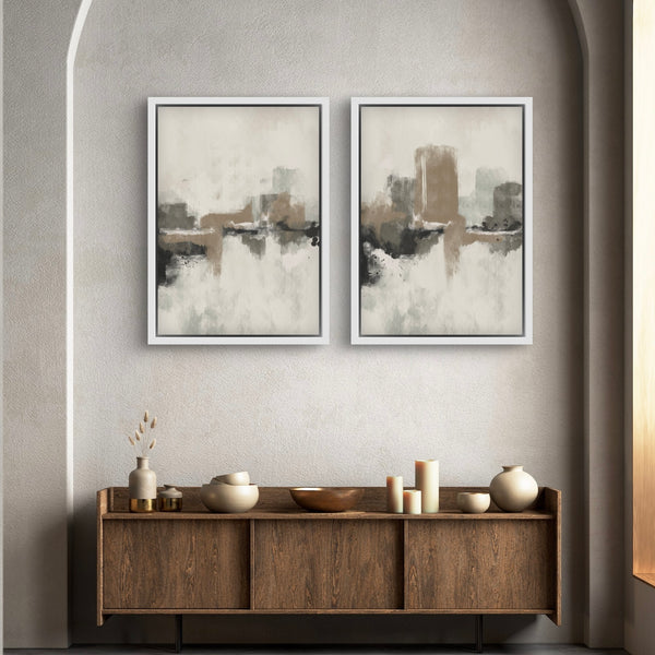 Abstract Art Framed Canvas Print Dubrovnik - Modern Interior Design