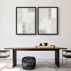 Abstract Art Framed Canvas Print in Grey - Modern Interior Design