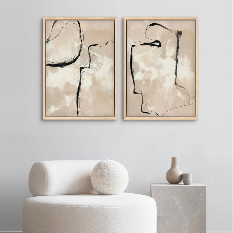 Abstract Art Framed Canvas Print Paris - Modern Art Print