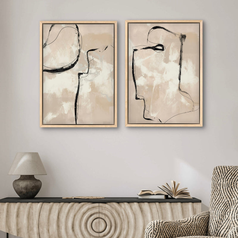 Abstract Art Framed Canvas Print Paris - Modern Art Print