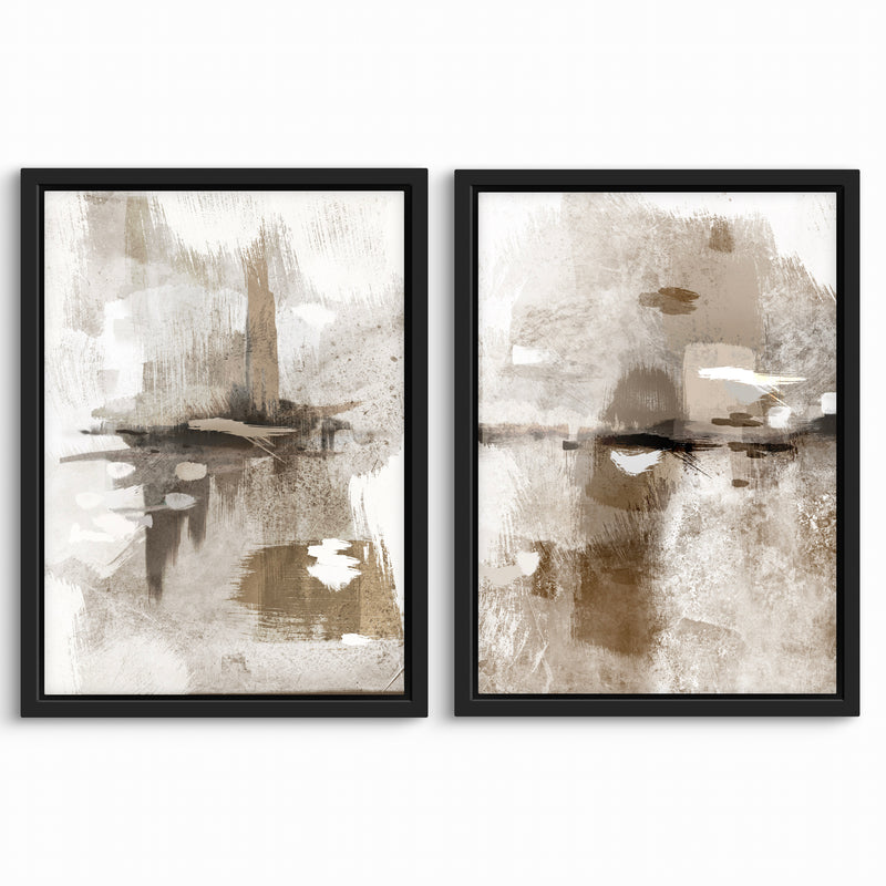 Abstract Art Framed Canvas Portofino - Modern Interior Design