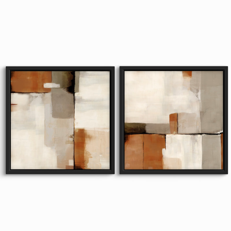 Abstract Art Framed Canvas Sahara- Modern Art Print