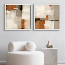 Abstract Art Framed Canvas Sahara- Modern Art Print