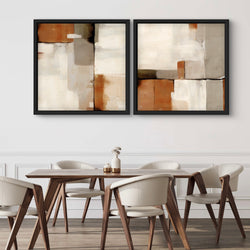 Abstract Art Framed Canvas Sahara- Modern Art Print