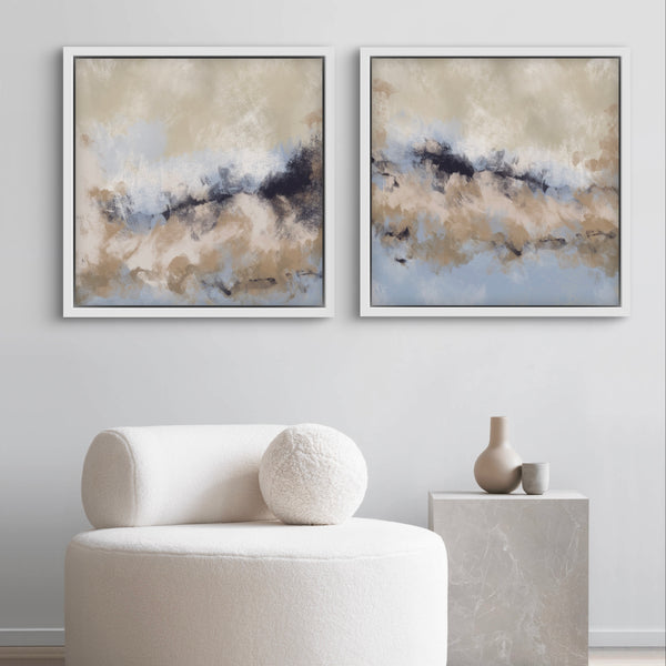 Modern Abstract Art Framed Canvas Sicily - Minimalist Living Room Art