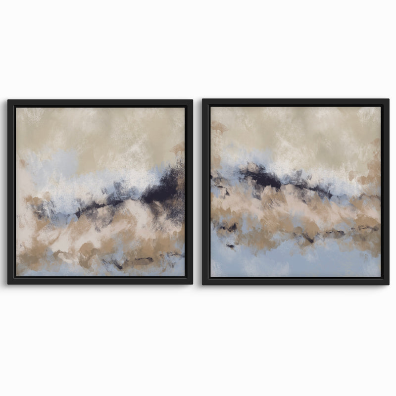 Modern Abstract Art Framed Canvas Sicily - Minimalist Living Room Art