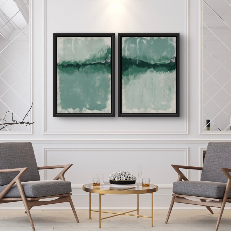 Abstract Art Framed Canvas Print Venice - Modern Gallery Wall Print