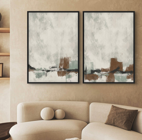 Abstract Minimalist Art Woodland Whisper -  Modern Art Print