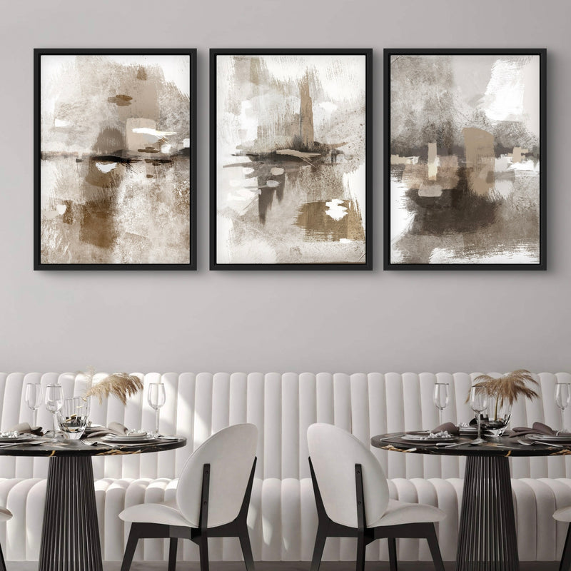 Abstract Art Framed Canvas Print Portofino - Modern Interior Design