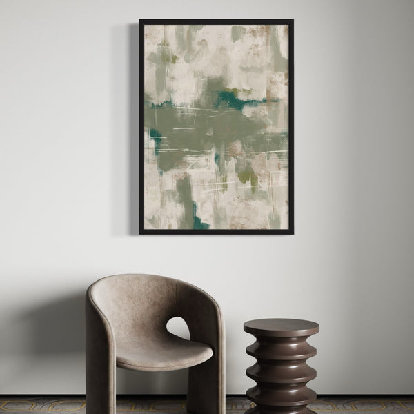 Abstract Art Print Green Emerald - Modern Home Decor