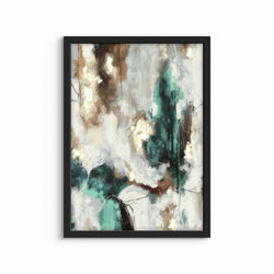 Modern Abstract Art Print Green Forest - Minimalist Living Room Art