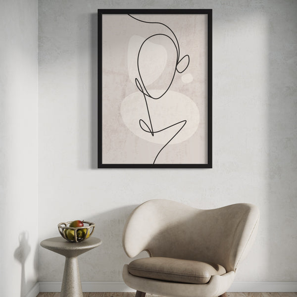 Abstract Art Print Grey Liberta - Minimalist Modern Art Print