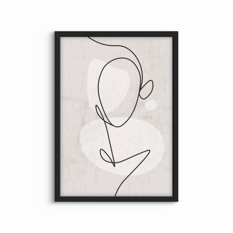 Abstract Art Print Grey Liberta - Minimalist Modern Art Print