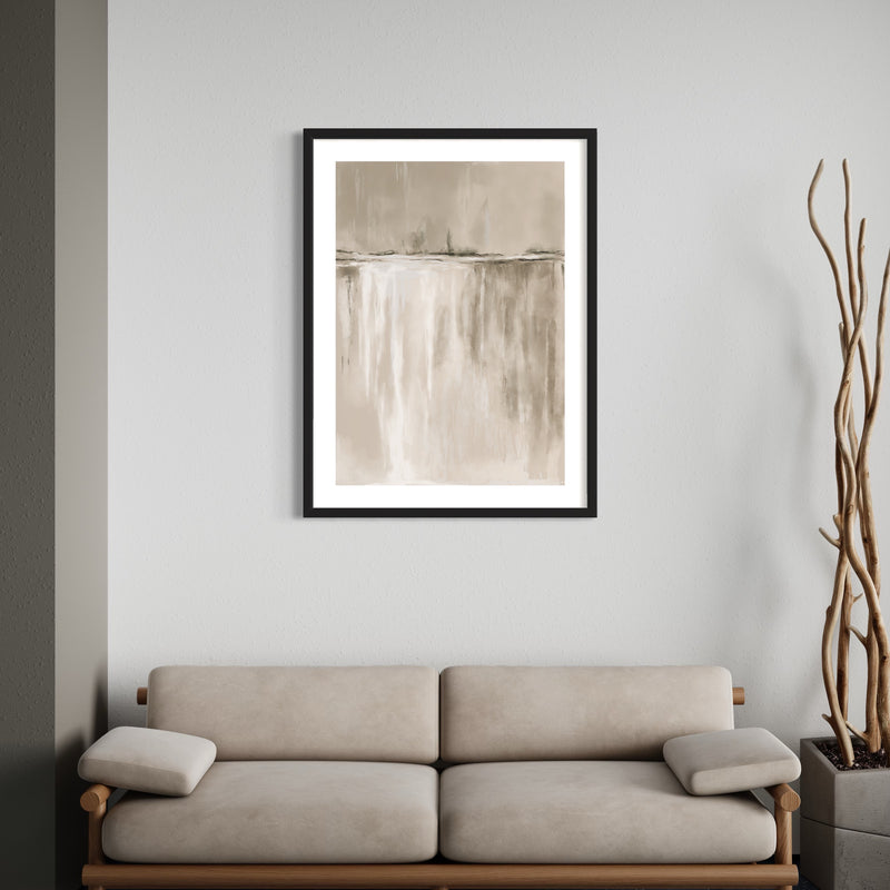 Abstract Art Print in Nude - Minimalist Home Decor