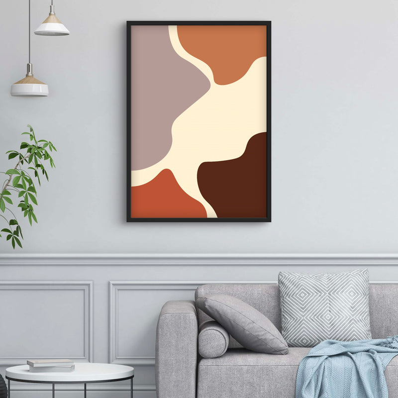 Modern Abstract Art in Boho - Minimalist Interior Design Art