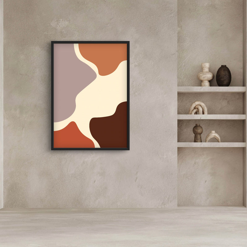 Modern Abstract Art in Boho - Minimalist Interior Design Art