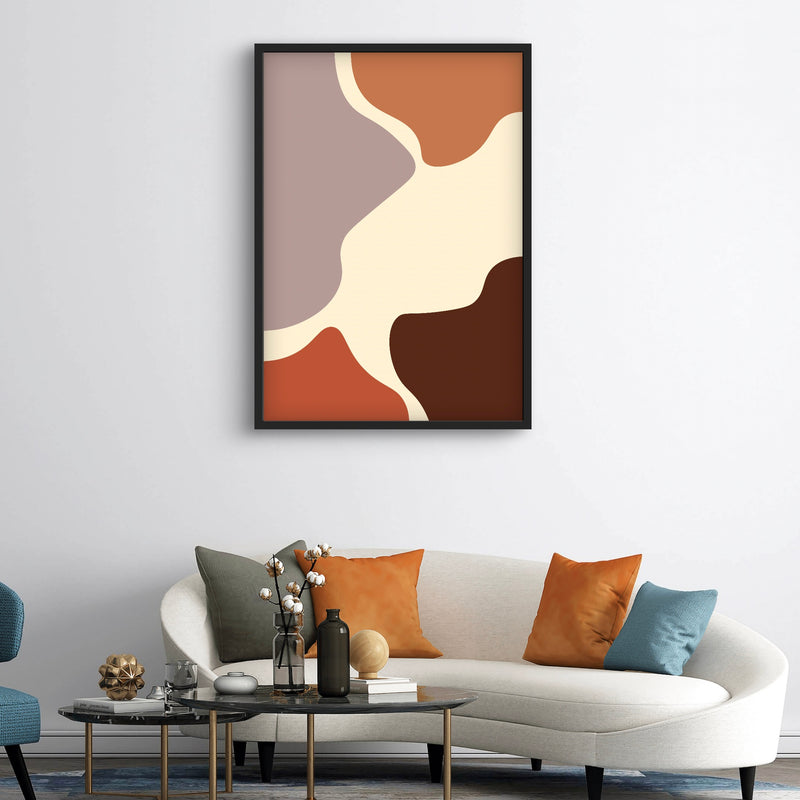 Modern Abstract Art in Boho - Minimalist Interior Design Art