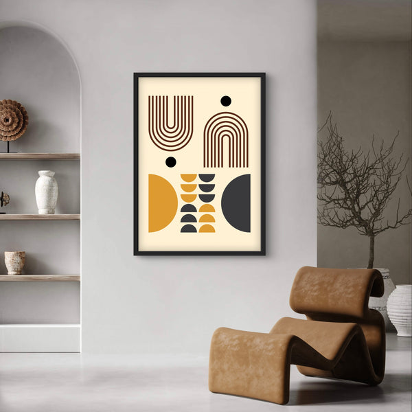 Modern Abstract Art Boho Lines - Minimalist Interior Design Art