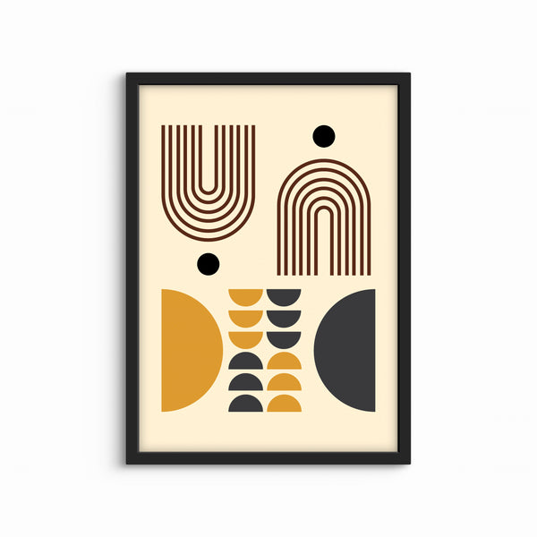 Modern Abstract Art Boho Lines - Minimalist Interior Design Art