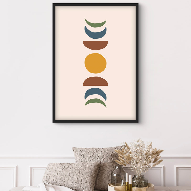 Abstract Art in Boho Design - Modern Living Room Wall Art