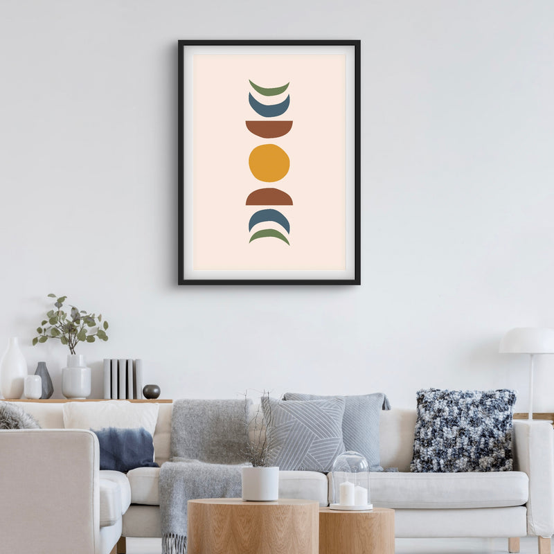 Abstract Art in Boho Design - Modern Living Room Wall Art