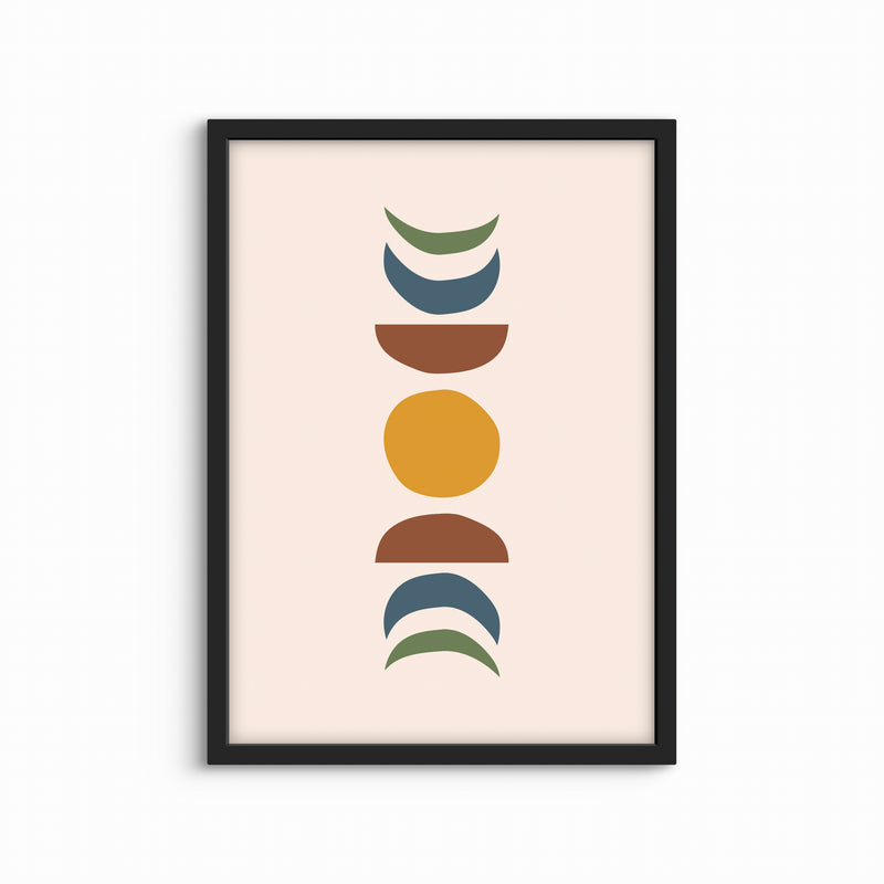 Abstract Art in Boho Design - Modern Living Room Wall Art