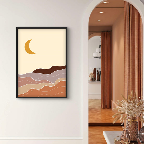 Minimalist Abstract Art Boho Sea - Modern Art Print