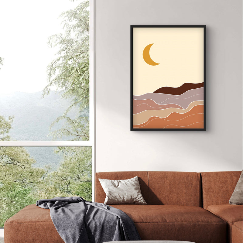 Minimalist Abstract Art Boho Sea - Modern Art Print