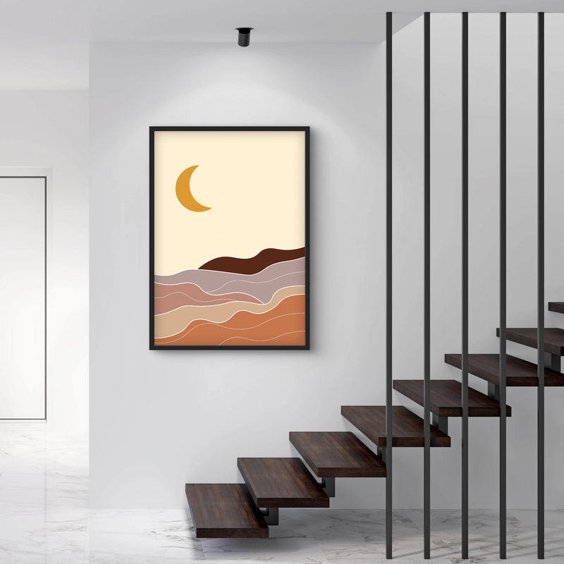 Minimalist Abstract Art Boho Sea - Modern Art Print