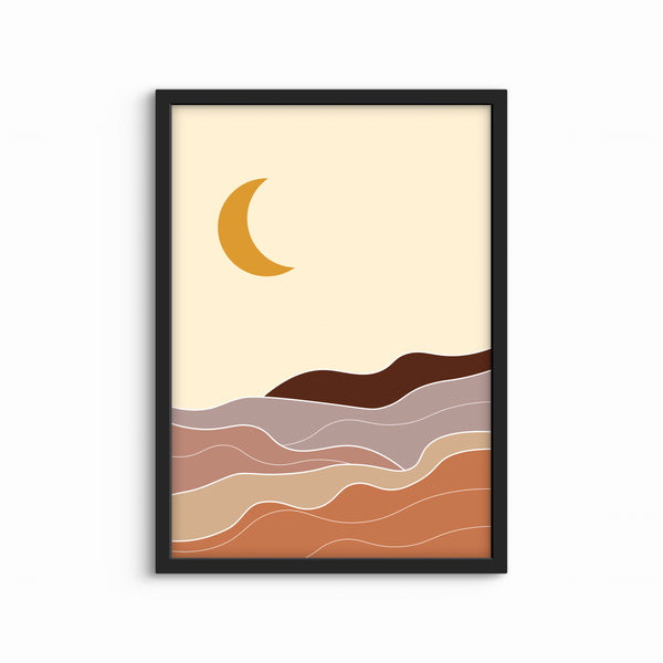 Minimalist Abstract Art Boho Sea - Modern Art Print