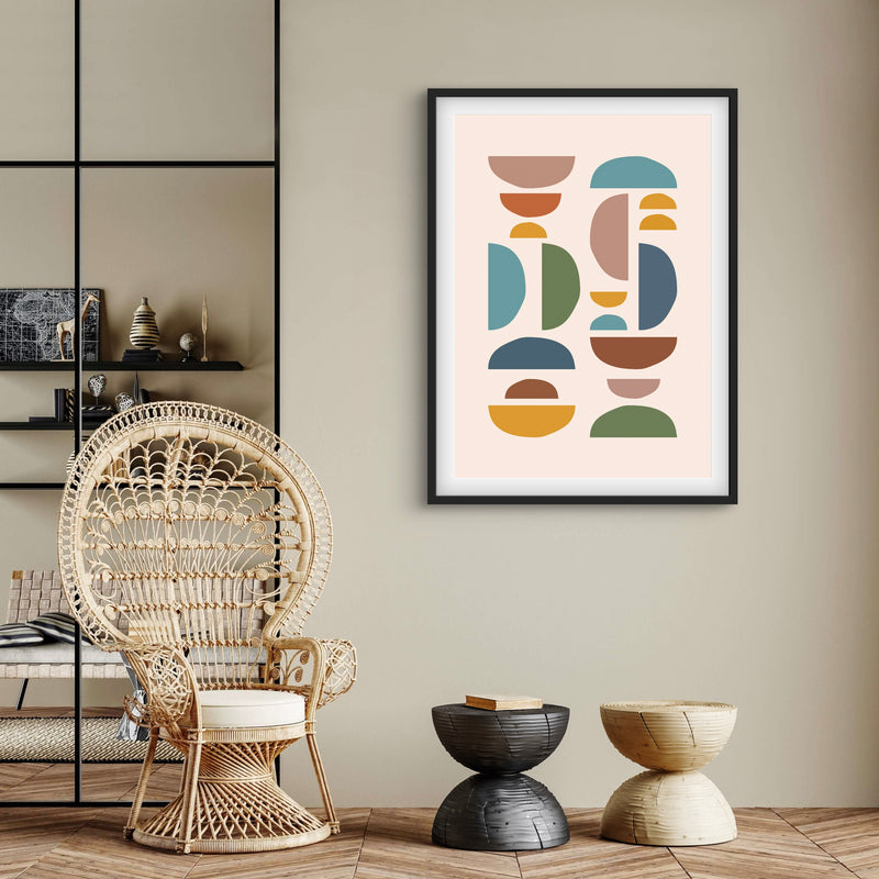 Modern Abstract Art Print in Boho Design - Gallery Wall Print